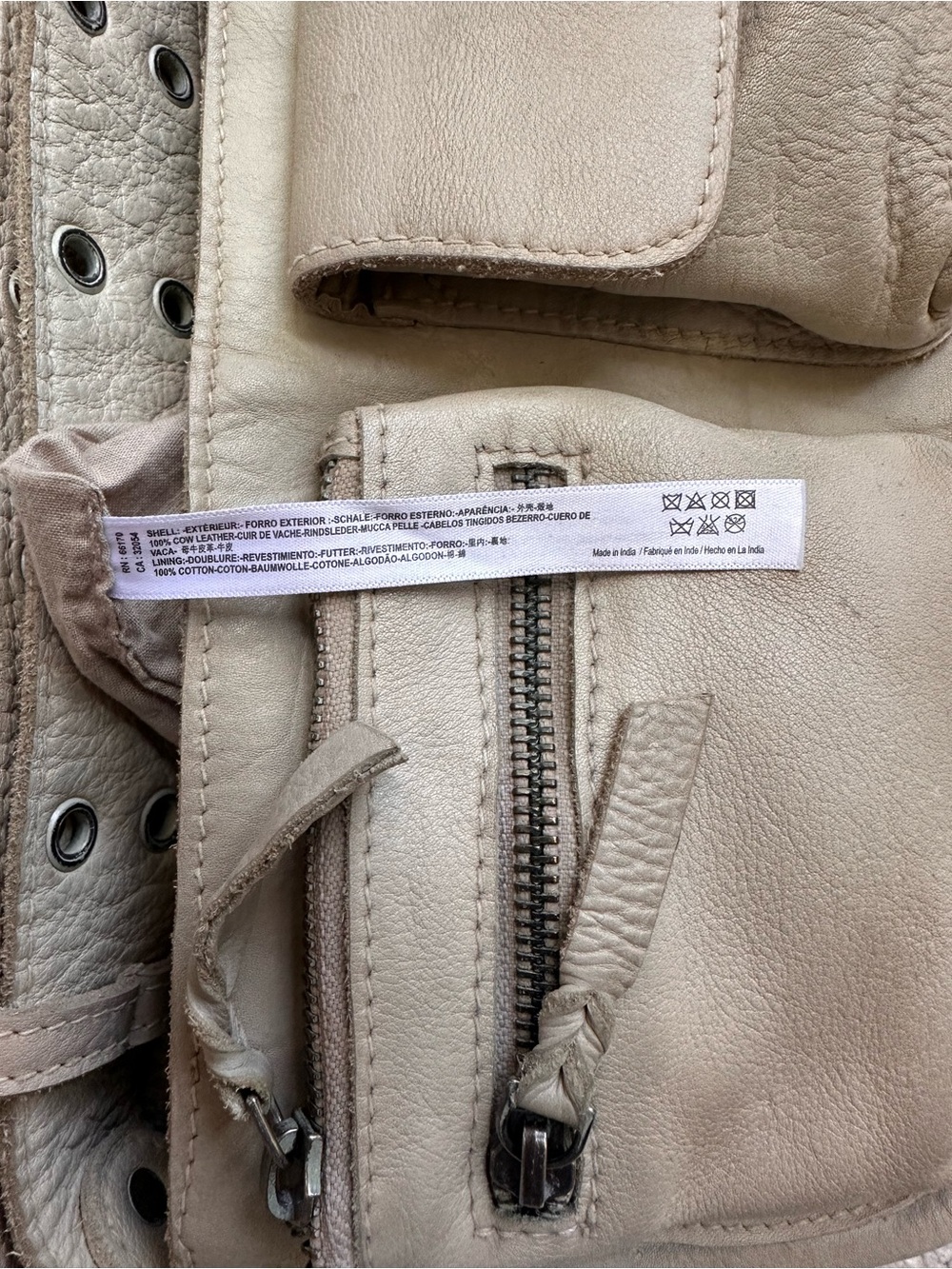 Free People Wade distressed Leather crossbody Bag #Mineral #Festival - Picture 5 of 5